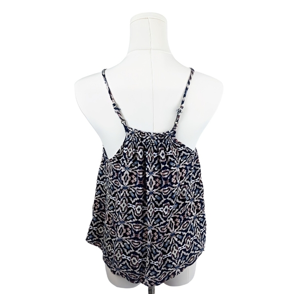 Aeropostale Geometric Halter Tank Top Multicolor Print Boho Rayon Summer XS - Picture 2 of 6